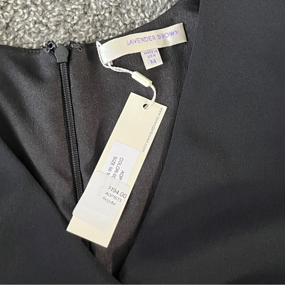 Lavender Brown Black Wrap Jumpsuit Size M - Picture 8 of 8